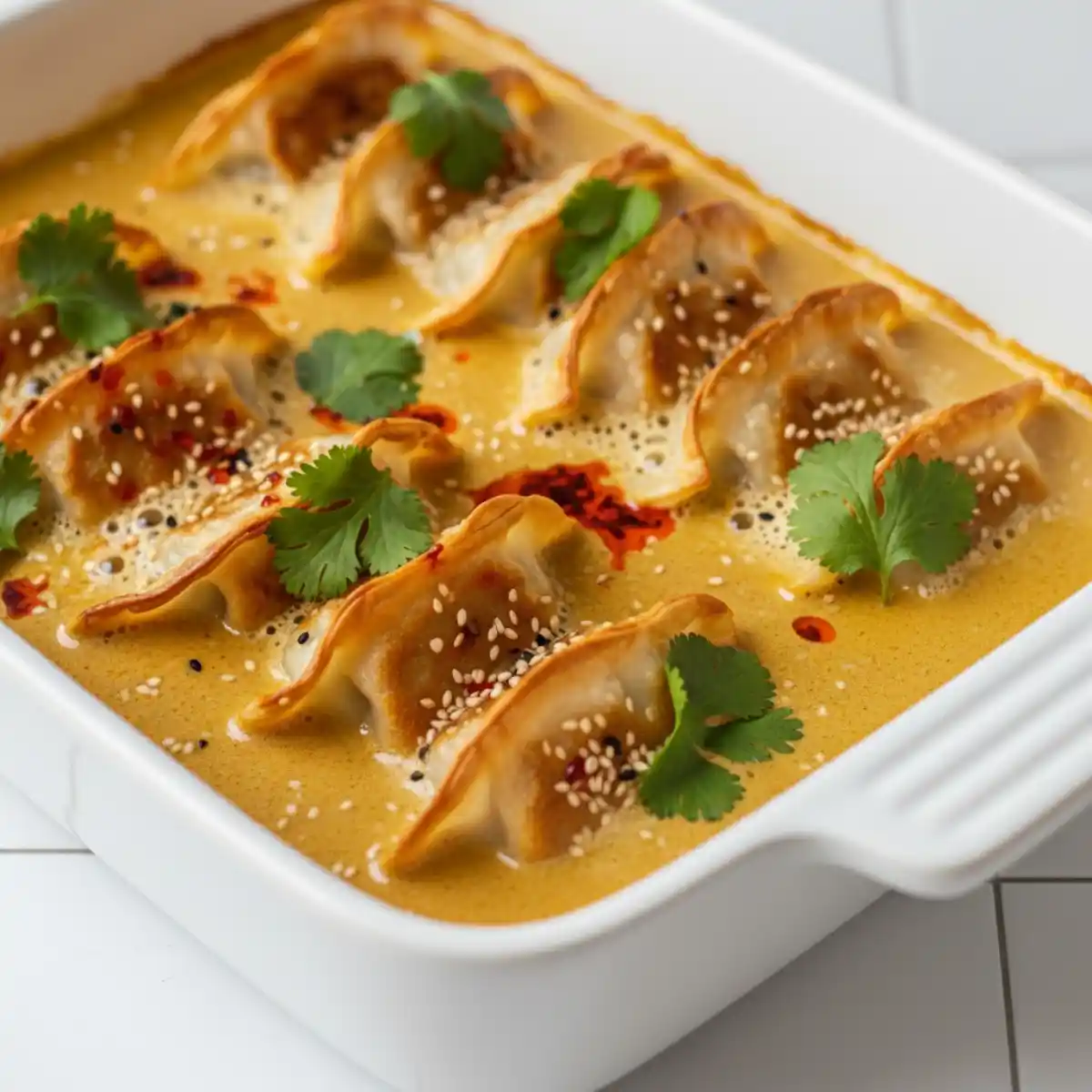 recette du dumpling bake casserole gyozas : temps de préparation, cuisson, portions et difficulté