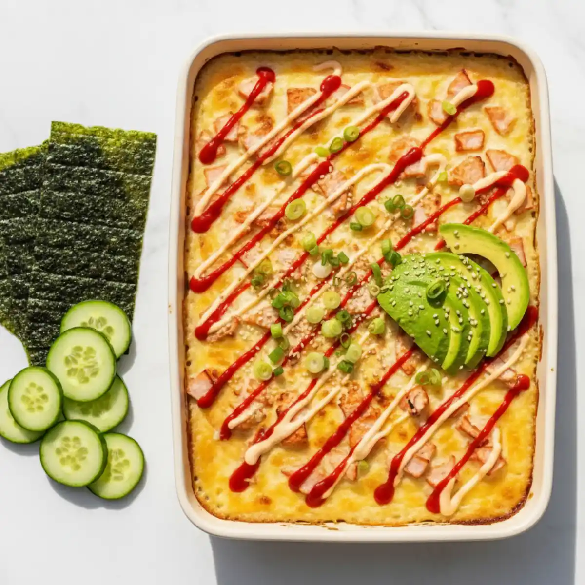 Sushi Bake Facile au Saumon recipe card