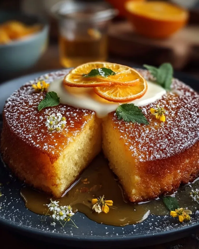 Basboussa au yaourt garnie de fleur d'oranger, un délicieux dessert traditionnel