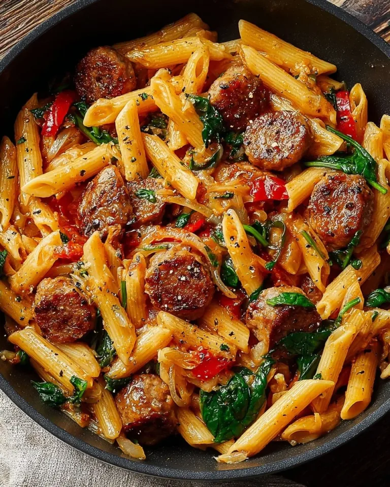 Pasta Cajun aux Saucisses, un plat savoureux et épicé