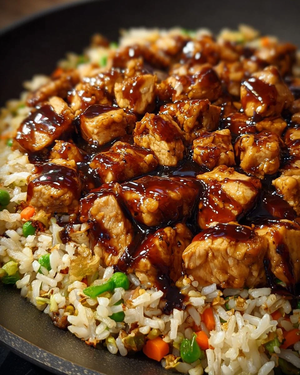 Poulet BBQ au Miel Audacieux et Riz