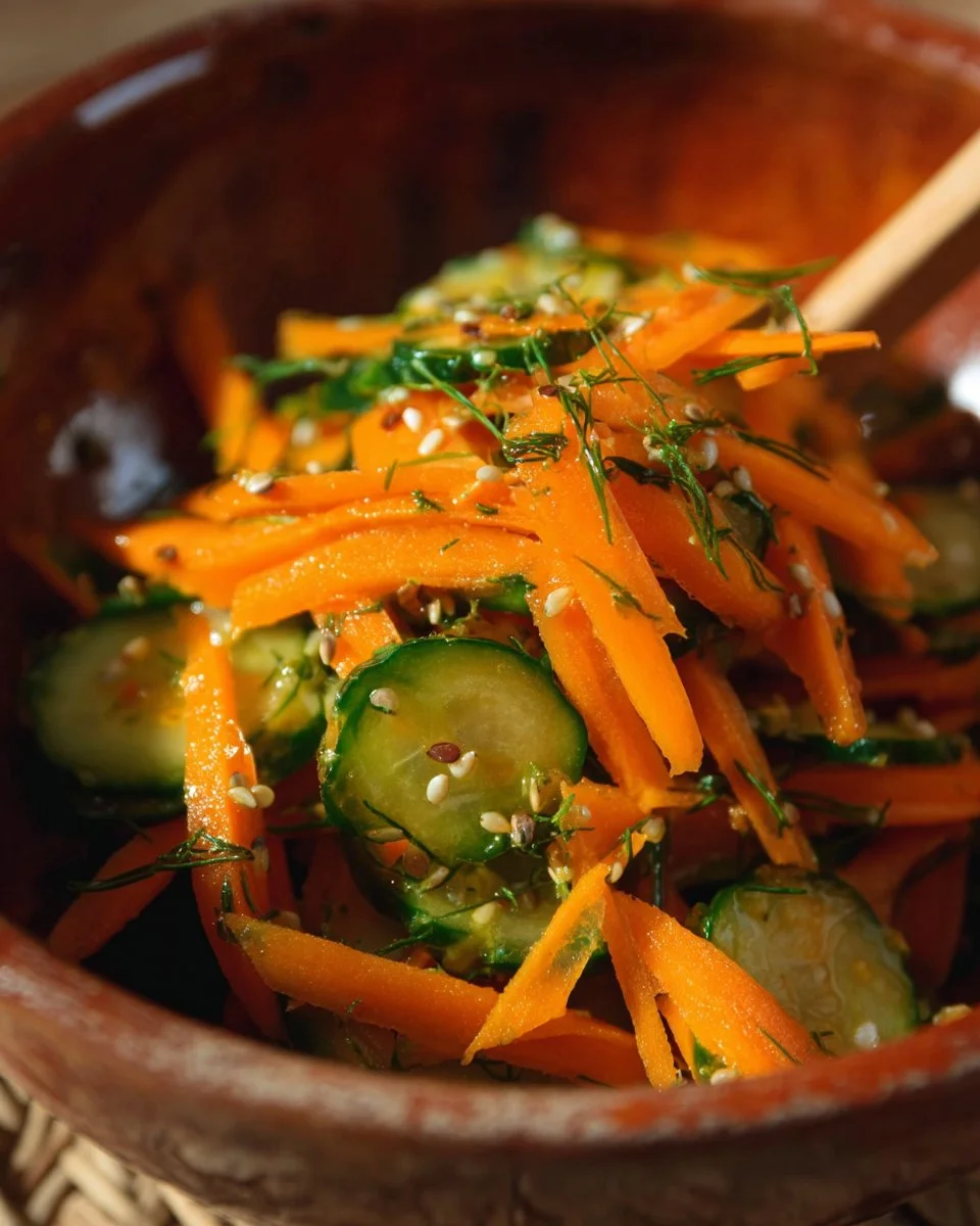 Salade de concombre et de carotte