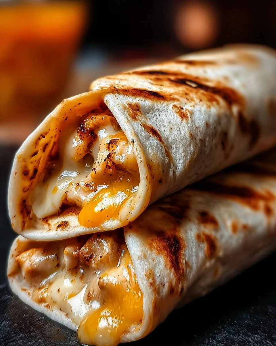 Wraps de Poulet au Fromage et à l'Ail