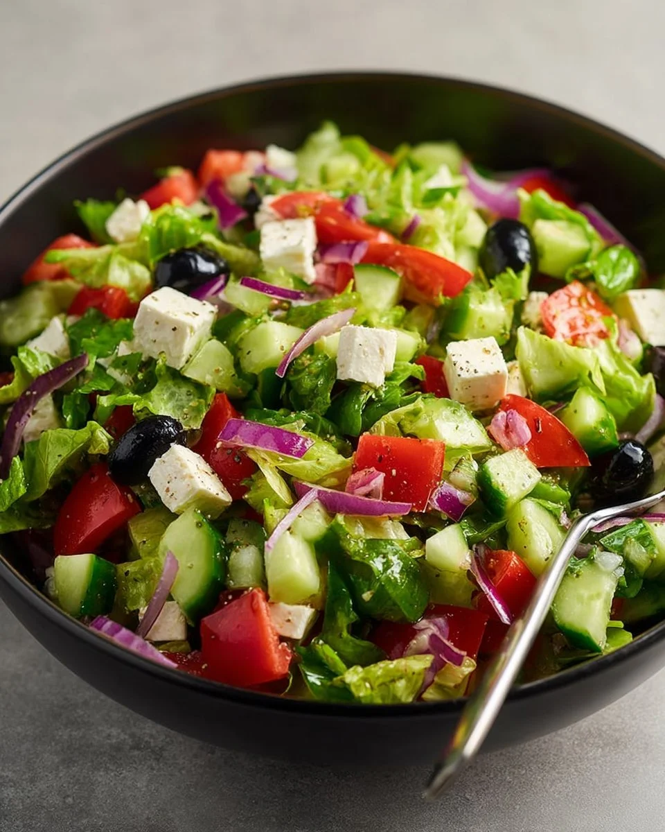 Recette de Salade Grecque Méditerranéenne