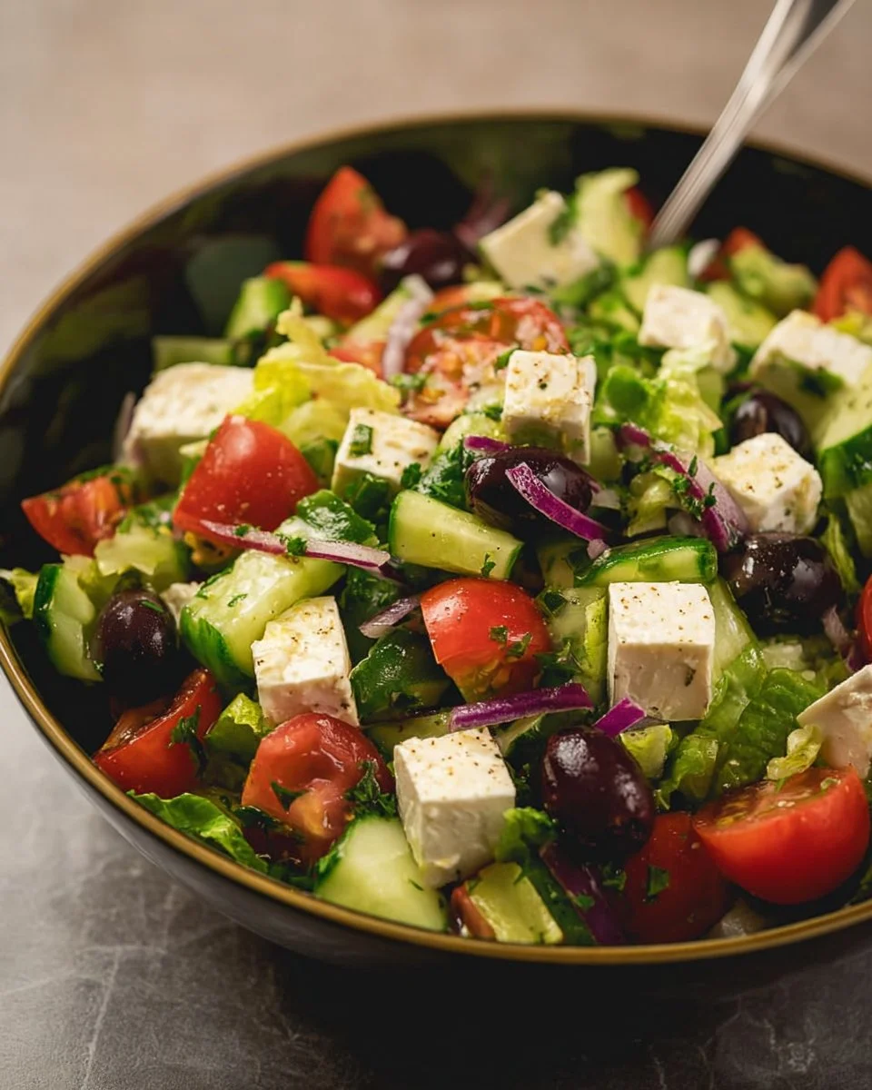 Recette de Salade Grecque Méditerranéenne