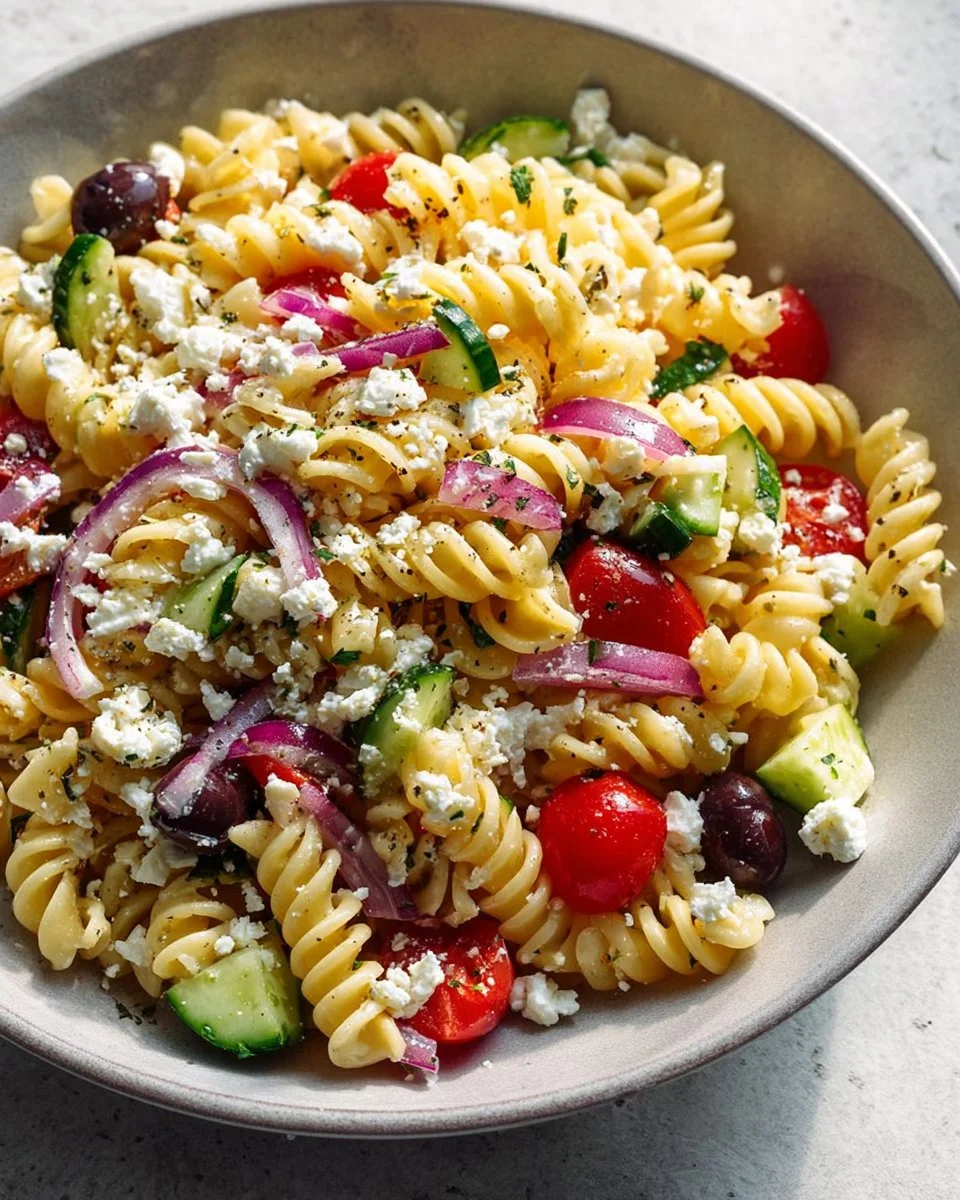 Salade de pâtes grecque facile