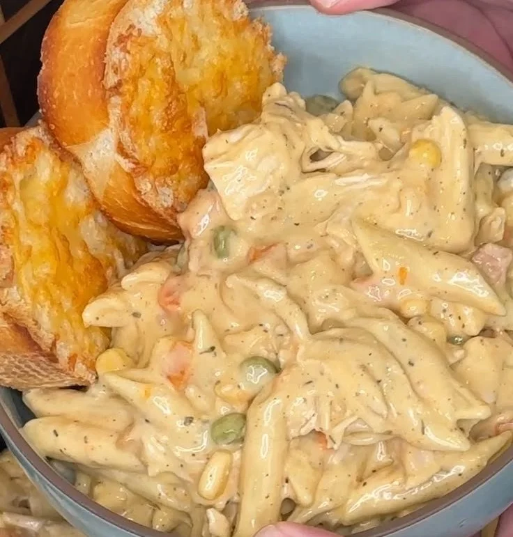 Pasta with Chicken and Oven-Baked Pie Filling