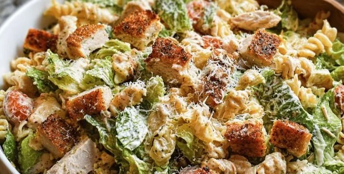 Salade de pâtes César au poulet